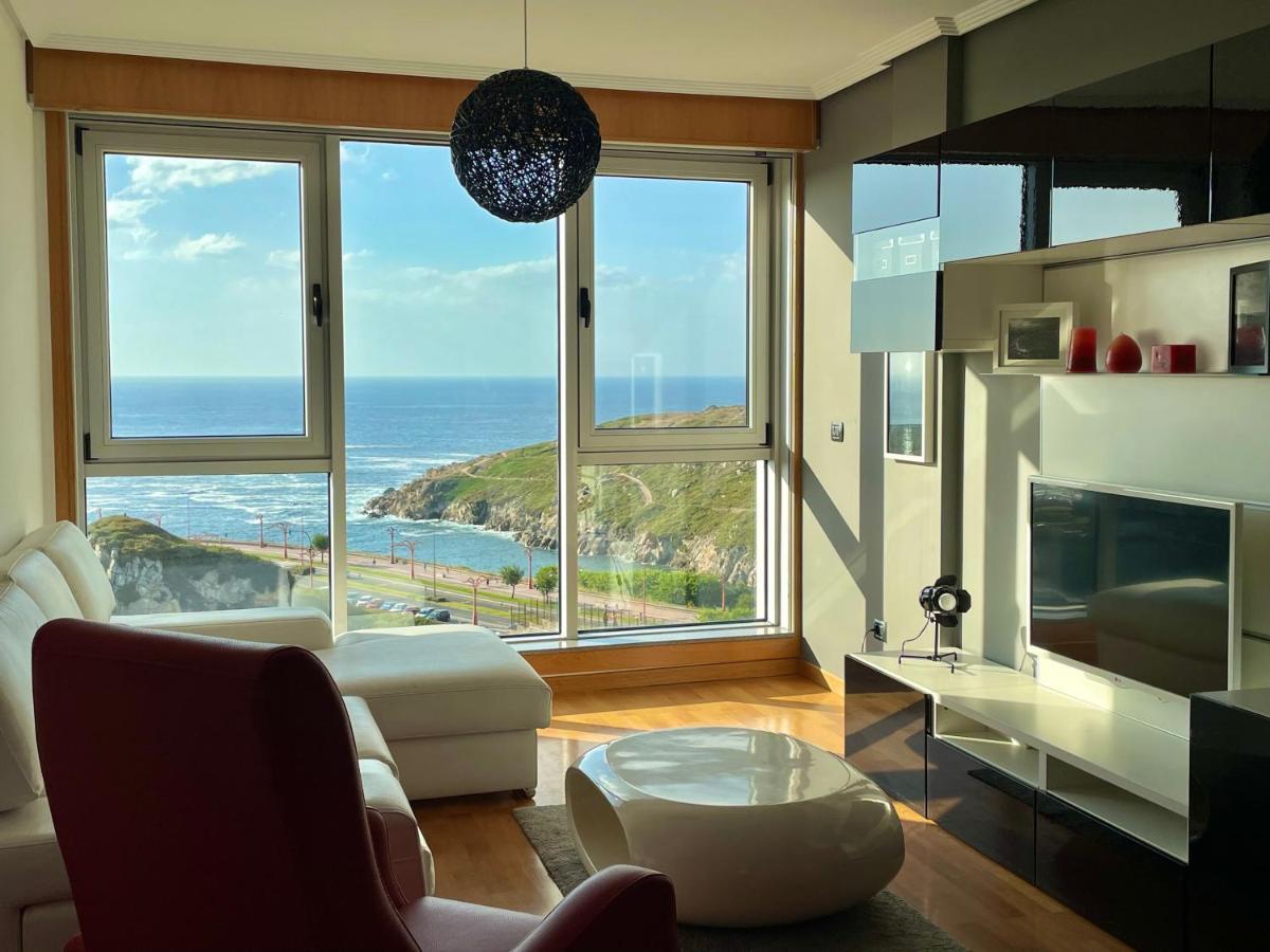 Parking, Vistas Al Mar Y Tres Habitaciones A Coruña Zewnętrze zdjęcie