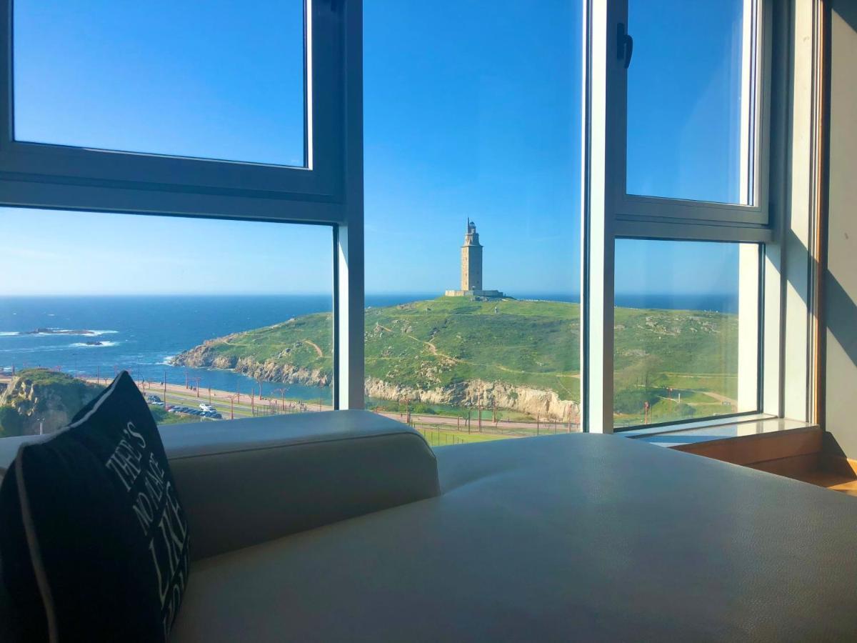 Parking, Vistas Al Mar Y Tres Habitaciones A Coruña Zewnętrze zdjęcie